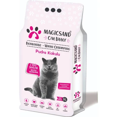Magicsand Bentonit Kedi Kumu Pudra Kokulu 5