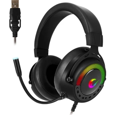 Rampage ByGame-X1 Siyah USB 7.1 Surround RGB Işık Efektli Oyuncu Mikrofonlu