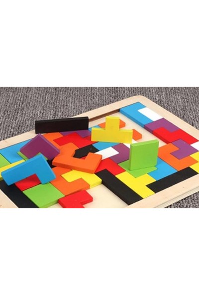 Türk Toys Ahşap Eğitici Bultak Tetris Puzzle Çocuk Oyuncağı