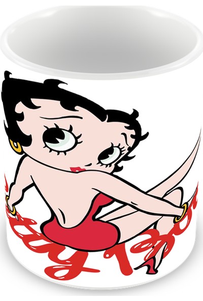 Penguen Dükkan Betty Boop Baskılı Kupa Bardak