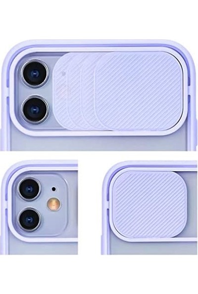 Ceplab Apple iPhone 11 Kılıf Kamera Lens Koruma Sürgülü Frosted Silikon Kapak+9h Nano Esnek Cam Yeşil