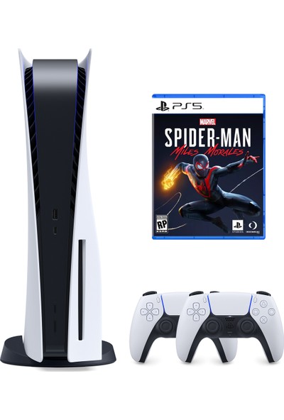 Sony PS5 Playstation 5 Oyun Konsolu + 2. Kollu + Marvel Spider-Man Miles Morales