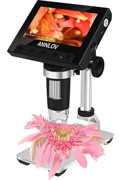 Annlov LCD Digital Microscope 4.3 Inch Handheld Electronic USB Microscope