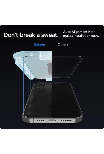 Spigen Apple iPhone 12 / iPhone 12 Pro Cam Ekran Koruyucu Kolay Kurulum GLAS.tR EZ Fit (2 Adet) - AGL01801