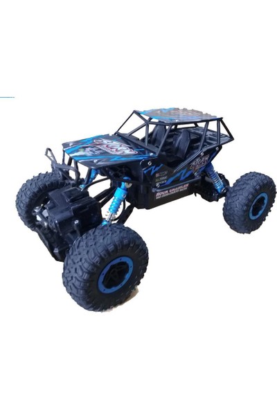 Toysan Oyuncak Rock Grawler 1:16 Ölçek 2.4 Ghz Çekişli Uzaktan Kumandalı Mavi Buggy Jeep
