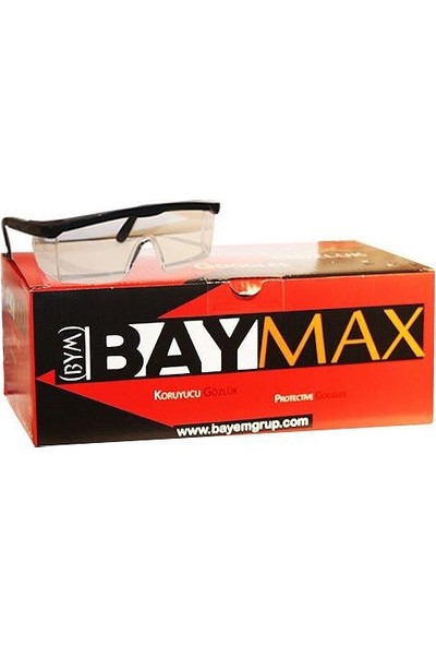 Baymax Şeffaf Koruyucu Gözlük 12'li