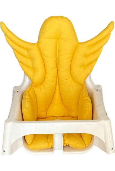 Pamuk Atölyesi Sarı Melek Kanatlı Mama Sandalyesi Minderi