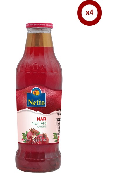 Netto Premium Netto Nar Suyu 4'lü × 1 Lt