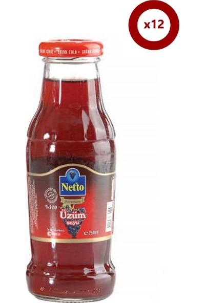 Netto Premium Netto Üzüm Suyu 250 ml × 12