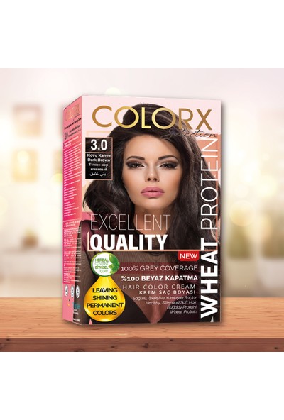 Colorx Set Saç Boyası-3.0-Koyu Kahve