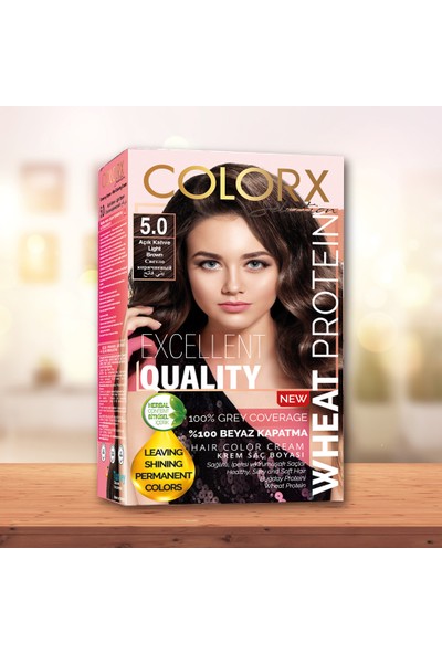 Colorx Set Saç Boyası-5.0-Açık Kahve