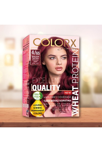 Colorx Set Saç Boyası-4.65-Şarap Kızılı