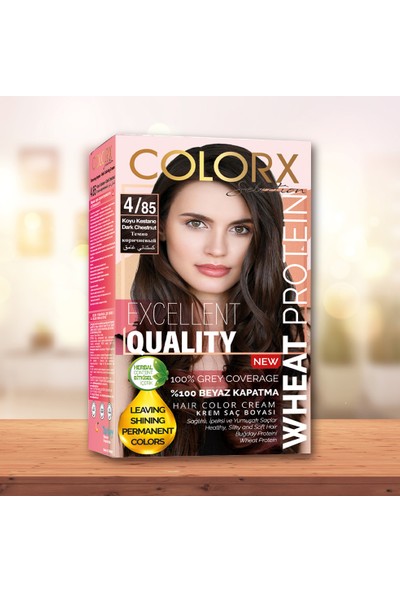 Colorx Set Saç Boyası-4.85-Koyu Kestane