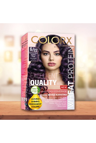 Colorx Set Saç Boyası-6.22-Patlıcan Moru