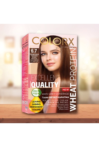 Colorx Set Saç Boyası-6.7-Çikolata Kahve