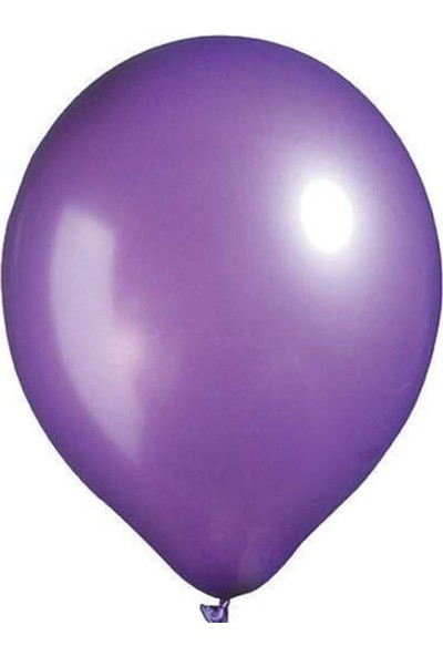 Big Party Store Mor Metalik Balon 10 Adet