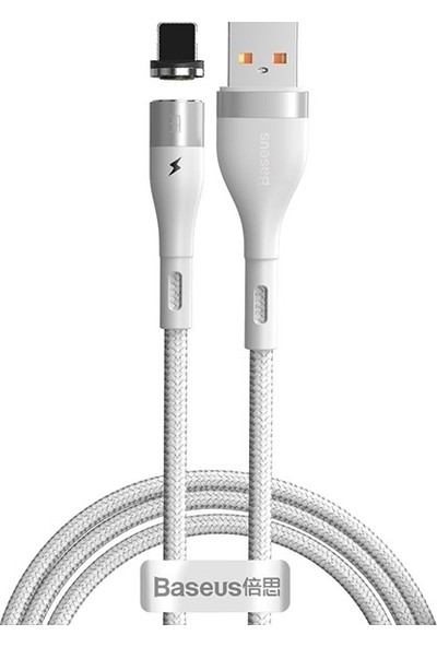 Baseus Zinc Magnetic Apple iPhone 12,11,XS,XR Mıknatıslı USB Şarj Kablosu 1 mt CALXC-K02