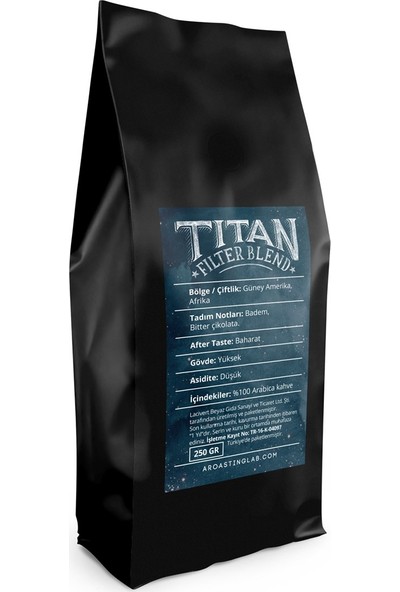A Roasting Lab Titan Filter Blend (250 Gram) Filtre Kahve (Kağıt Filtre)