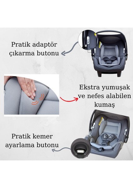 Hug Ana Kucağı / Bebek Oto Koltuğu - Siyah