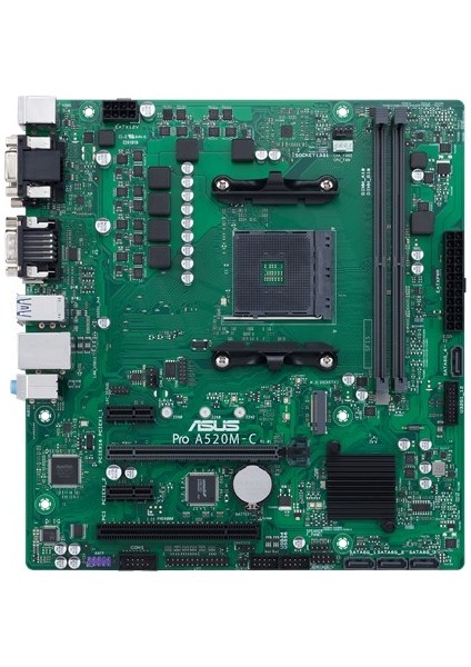 Pro A520M-C/Csm Amd A520 Am4 DDR4 4400 Hdmı Dvı Vga M2 Usb3.2 Com Pcı Matx(Pro A520M-C/Csm) Anakart