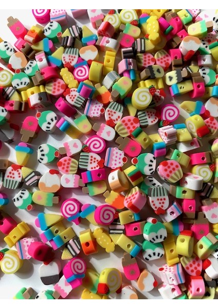 Polimer Kil Fimo Cupcake - Pasta - Dondurma Figür Boncuk modelleri