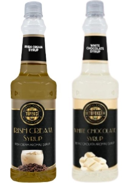 Irısh Cream ve Beyaz Çikolata Şurubu 750 ml 2'li Avantajlı Paket