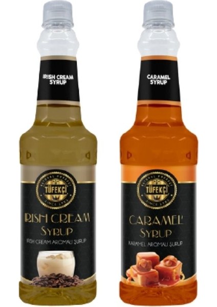Karamel ve Irısh Cream Şurubu 750 ml 2'li Avantajlı Paket