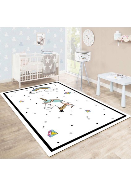 Bebişim Unicorn BH2313 100 x 150 Çocuk Odası Halısı