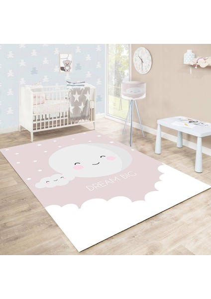 Bebişim Sevimli Ay BH2318 100 x 150 Çocuk Odası Halısı