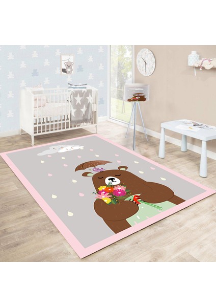 Bebişim Sevimli Ayıcık BH2331 100 x 150 Çocuk Odası Halısı