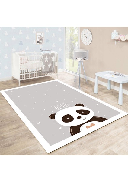 Bebişim Sevimli Panda BH2333 100 x 150 Çocuk Odası Halısı