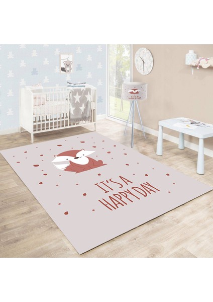 Bebişim Sevimli Tilki BH2334 100 x 150 Çocuk Odası Halısı