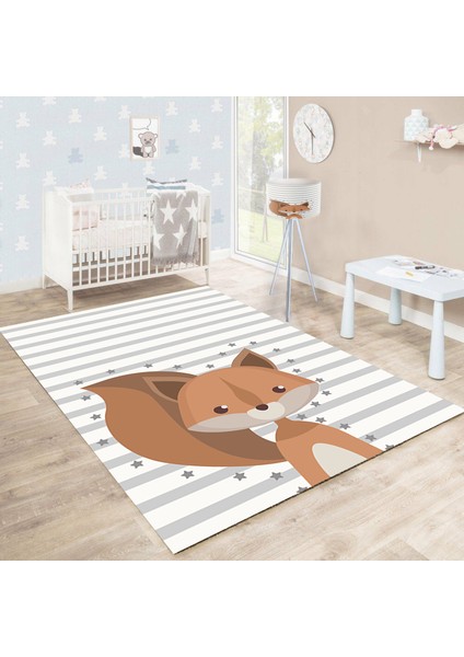 Bebişim Sevimli Rakun BH2336 100 x 150 Çocuk Odası Halısı