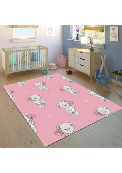 Bebişim Sevimli Ayıcık BH2343 100 x 150 Çocuk Odası Halısı