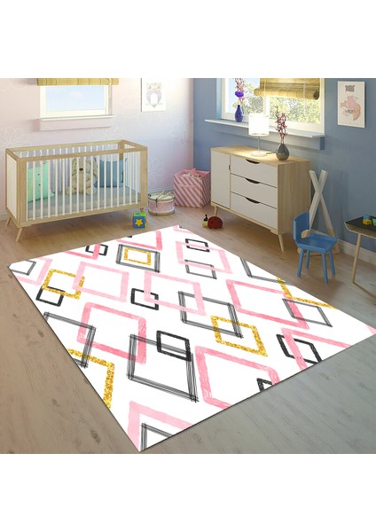Bebişim Geometrik BH2347 100 x 150 Çocuk Odası Halısı