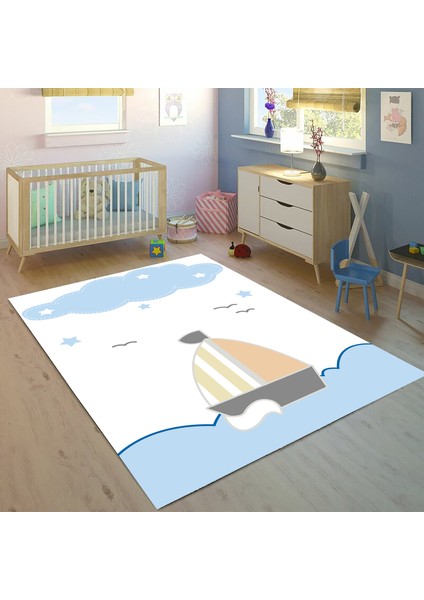 Bebişim Gemici BH2375 100 x 150 Çocuk Odası Halısı