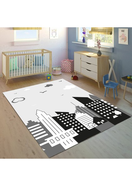 Bebişim Şehir BH2385 100 x 150 Çocuk Odası Halısı