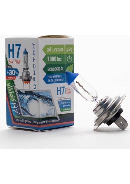 H7 24 V 70W Eco 30 Fazla Işık 1 Adet PH6607 E