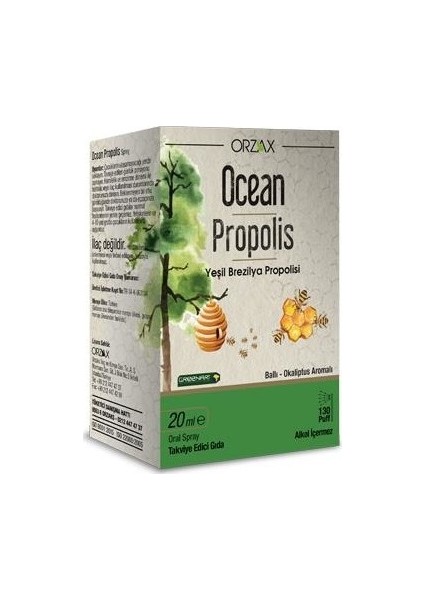 Ocean Vitamin C-Sr 500 mg 30 Tablet + Ocean Propolis 20 ml