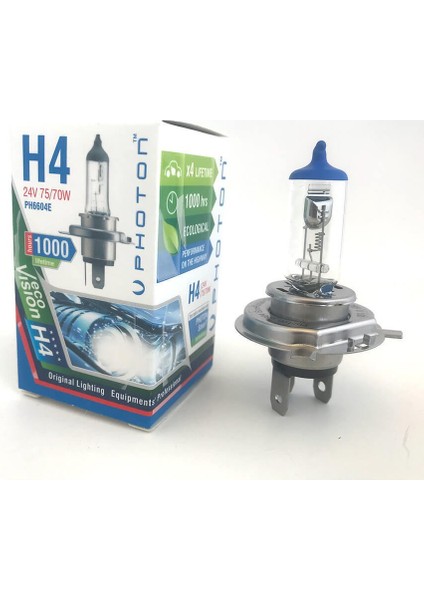 H4 24 V 75/70 W Eco 30 Fazla Işık 1 Adet PH6604 E
