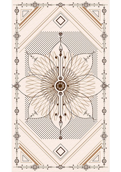 Kaymaz Dot Taban Yıkanabilir Dijital Baskı Nakış Desenli Salon Halısı 80 x 100 fiyatları