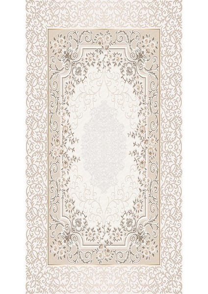 Kaymaz Dot Taban Yıkanabilir Dijital Baskı Yaprak Motifli Ayna Desenli Salon Halısı 80 x 120 fiyatları