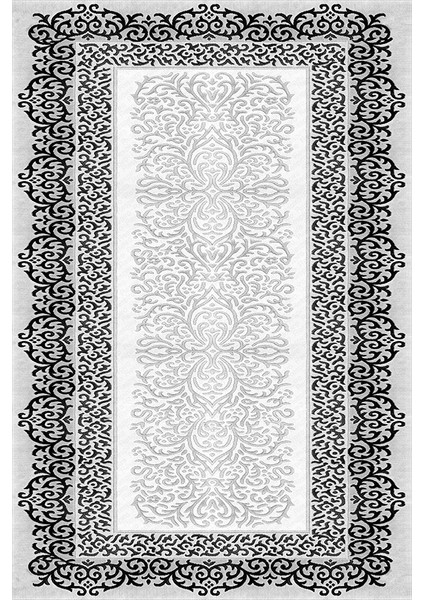 Kaymaz Dot Taban Yıkanabilir Dijital Baskı El İşi Desenli Salon Halısı 80 x 100
