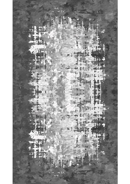 Kaymaz Dot Taban Yıkanabilir Dijital Baskı Mat Eskitme Desenli Salon Halısı 100 x 600