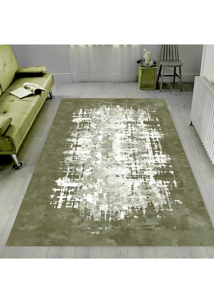 Kaymaz Dot Taban Yıkanabilir Dijital Baskı Gölgeli Mat Eskitme Desenli Salon Halısı 80 x 100