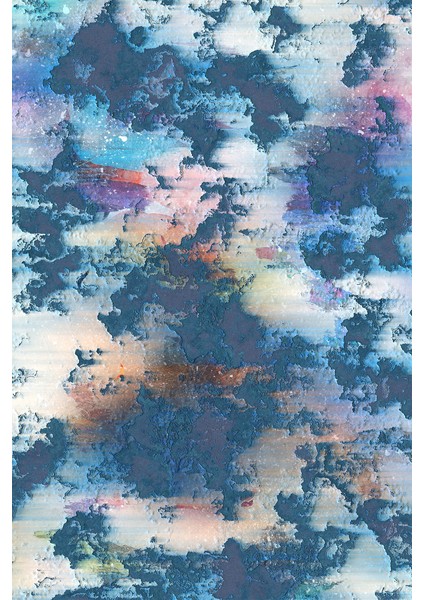 Kaymaz Dot Taban Yıkanabilir Dijital Baskı Çatlak Gölge Desenli Salon Halısı 200 x 300