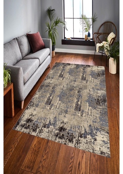 Kaymaz Dot Taban Yıkanabilir Dijital Baskı Etching Tasarımlı Salon Halısı 80 x 250