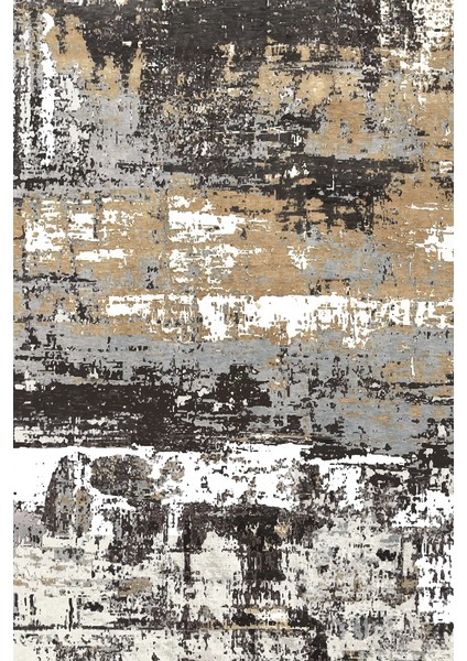 Kaymaz Dot Taban Yıkanabilir Dijital Baskı Modern Etching Desenli Salon Halısı 80 x 100