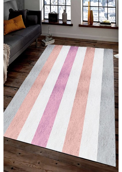Kaymaz Dot Taban Yıkanabilir Dijital Baskı Sihirli Renklerin Dünyası Tasarımlı Halı Salon Halısı 80 x 100