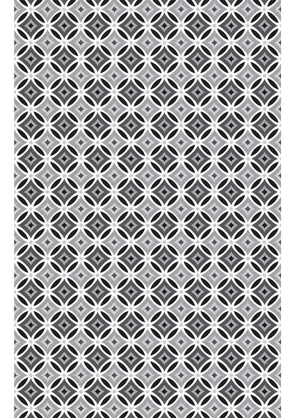 Kaymaz Dot Taban Yıkanabilir Dijital Baskı Çini Desenli Salon Halısı 80 x 250
